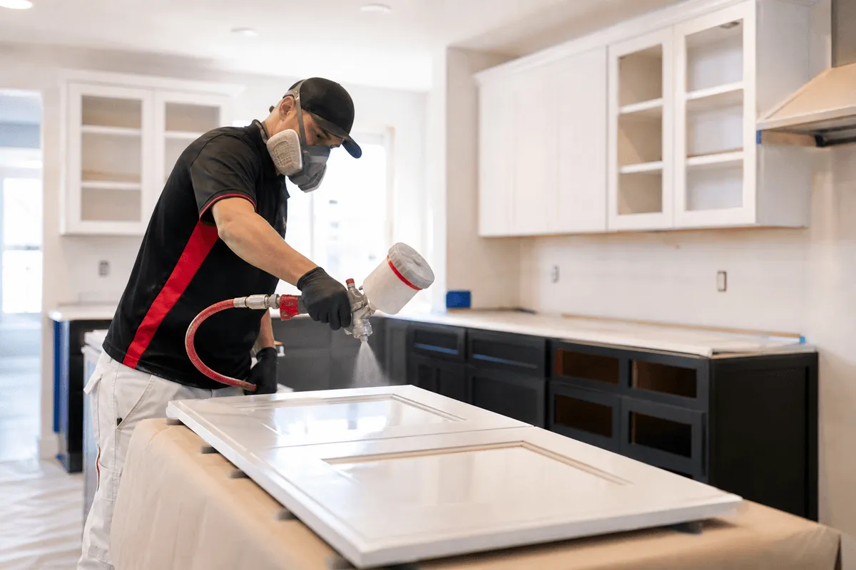 Cabinet Refinishing service by Accurate Painting