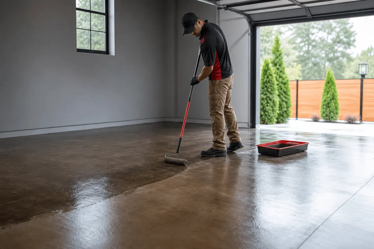 Concrete Staining service by Accurate Painting