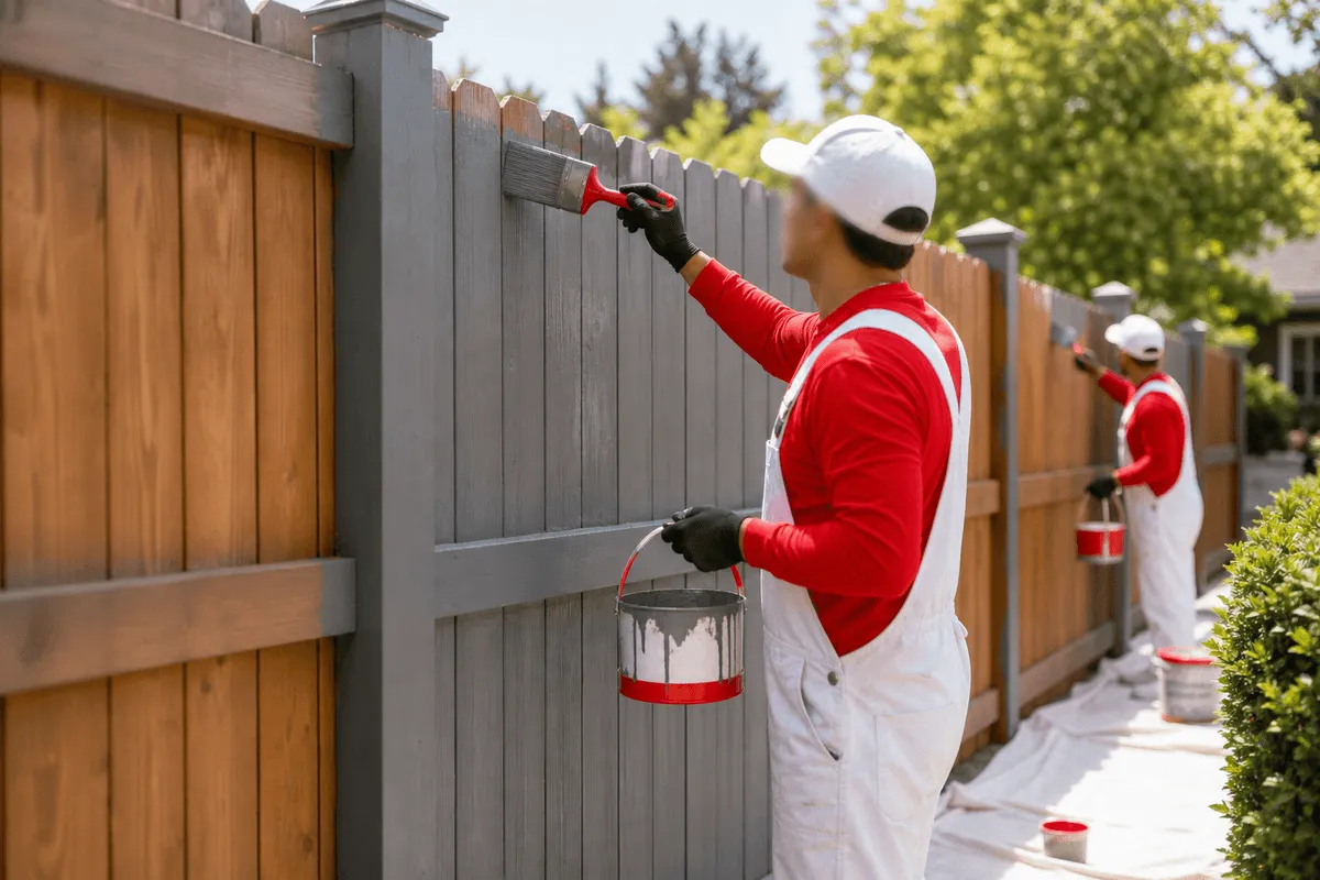 Fence Painting service by Accurate Painting