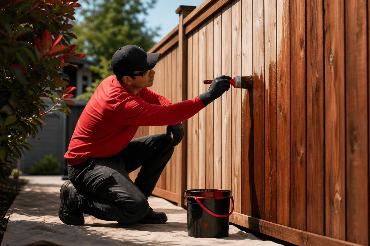 Fence Staining service by Accurate Painting