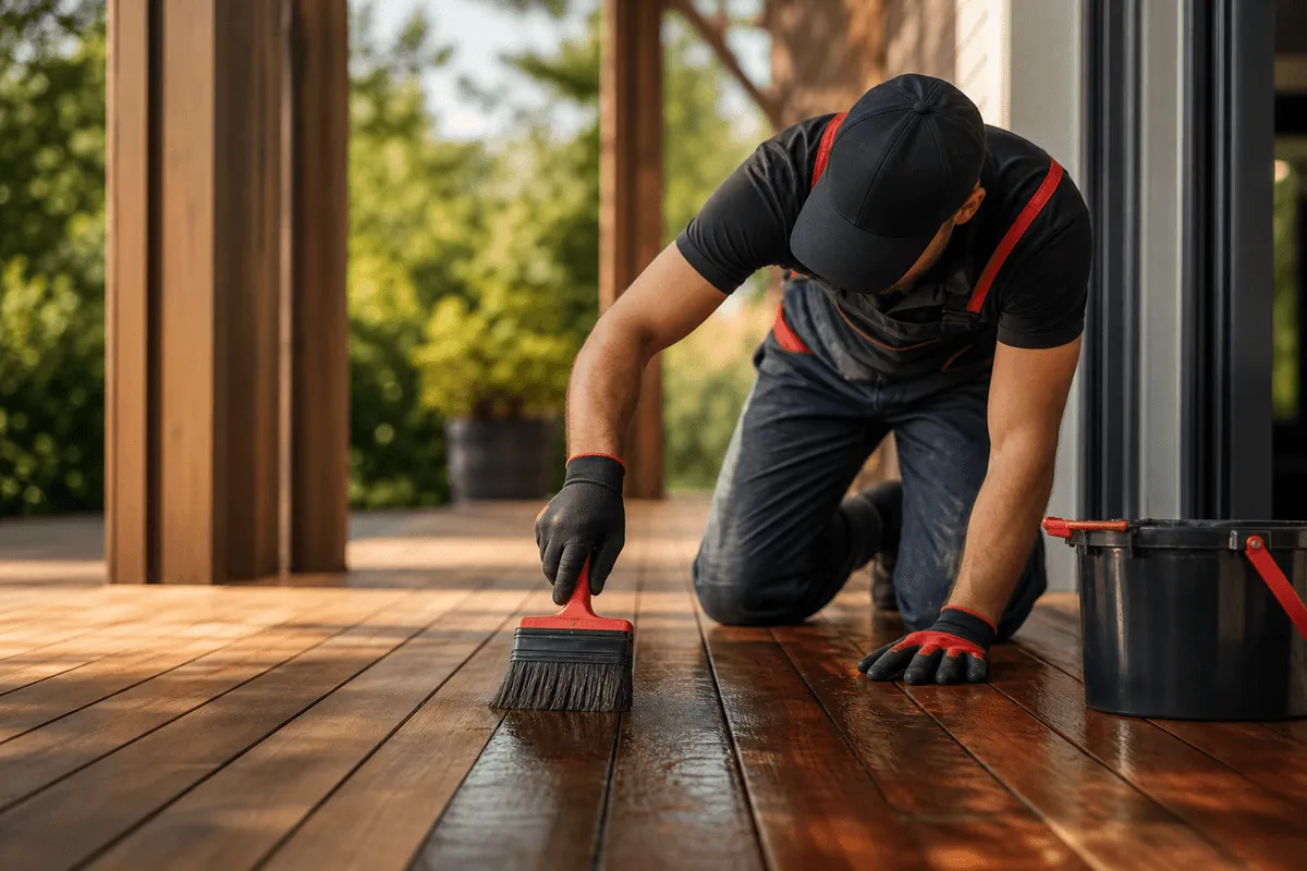 Wood Staining service by Accurate Painting